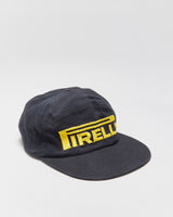 Vintage 1990s Pirelli Racing Embroidered Canvas Velcro Flat Brim Baseball Cap - OS