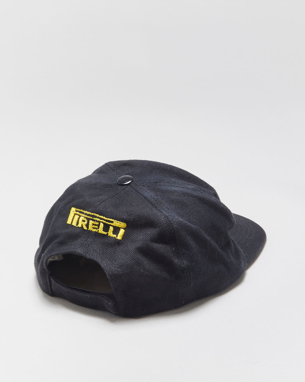 Vintage 1990s Pirelli Racing Embroidered Canvas Velcro Flat Brim Baseball Cap - OS