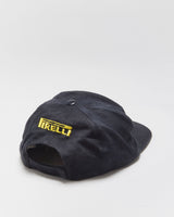 Vintage 1990s Pirelli Racing Embroidered Canvas Velcro Flat Brim Baseball Cap - OS