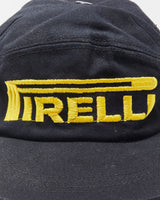 Vintage 1990s Pirelli Racing Embroidered Canvas Velcro Flat Brim Baseball Cap - OS