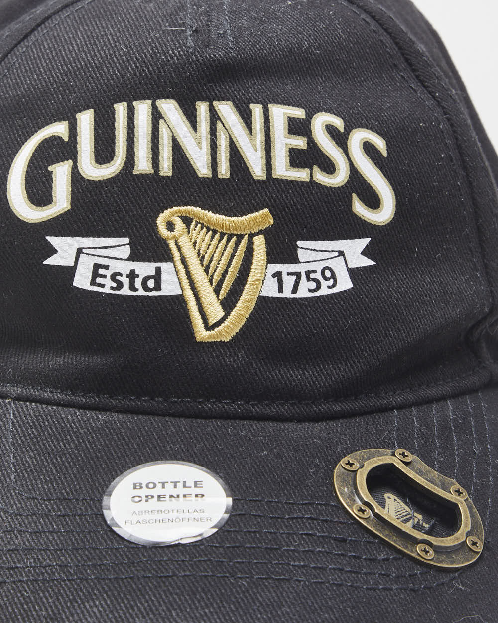 DSWT Guinness Bottle Opener Canvas Harp Baseball Cap - OS