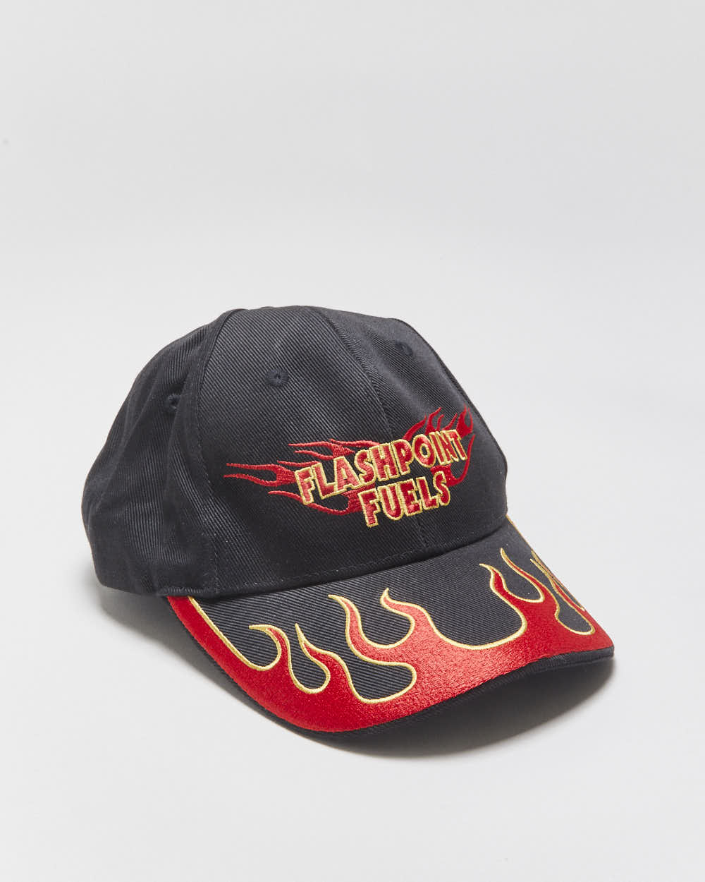 Vintage Y2K 00s Flashpoint Fuels Embroidered Flames Canvas Velcro Baseball Cap - OS
