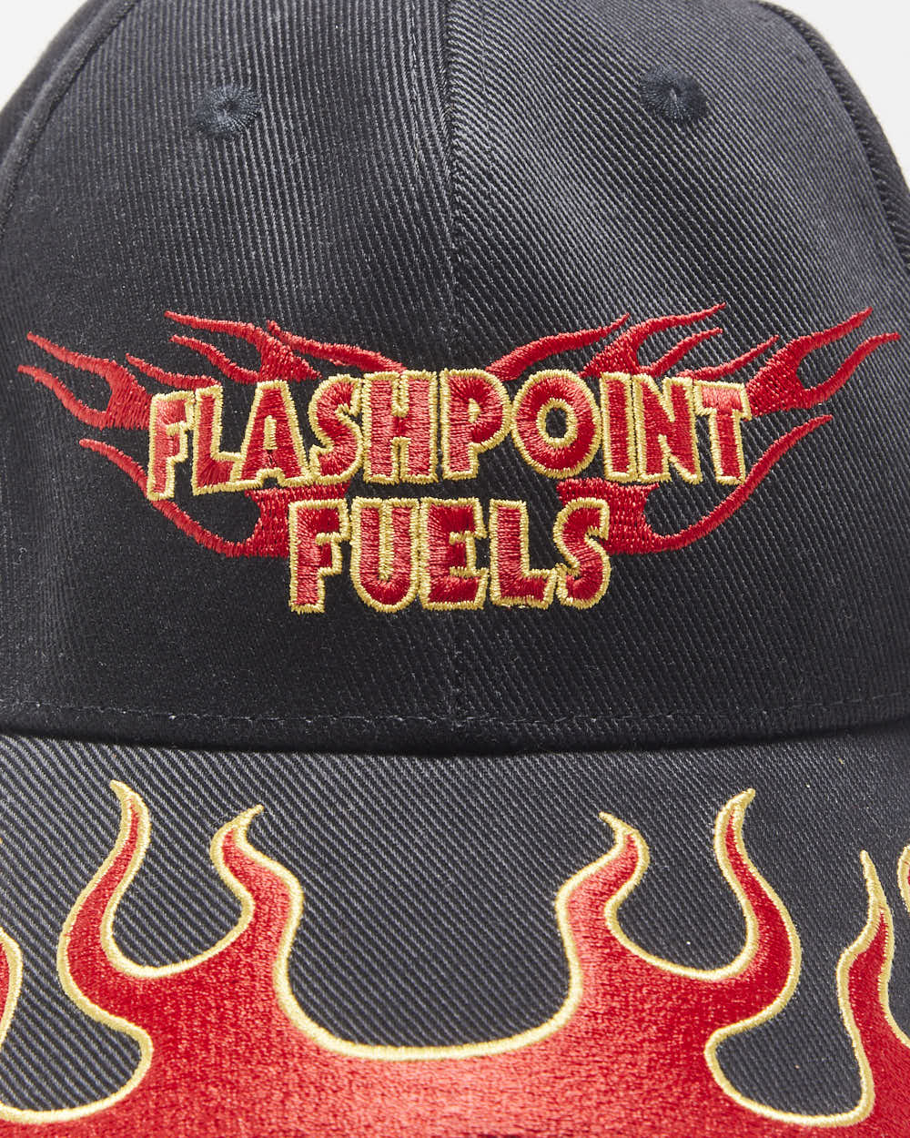 Vintage Y2K 00s Flashpoint Fuels Embroidered Flames Canvas Velcro Baseball Cap - OS
