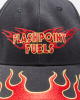 Vintage Y2K 00s Flashpoint Fuels Embroidered Flames Canvas Velcro Baseball Cap - OS