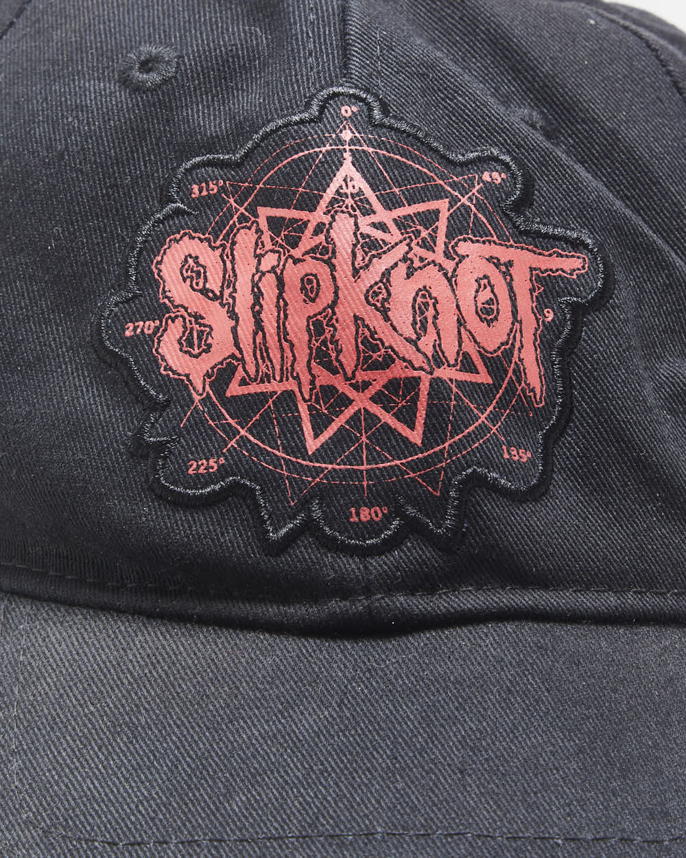 Vintage Slipknot Embroidered Canvas Logo Velcro Rock Off Baseball Cap - OS