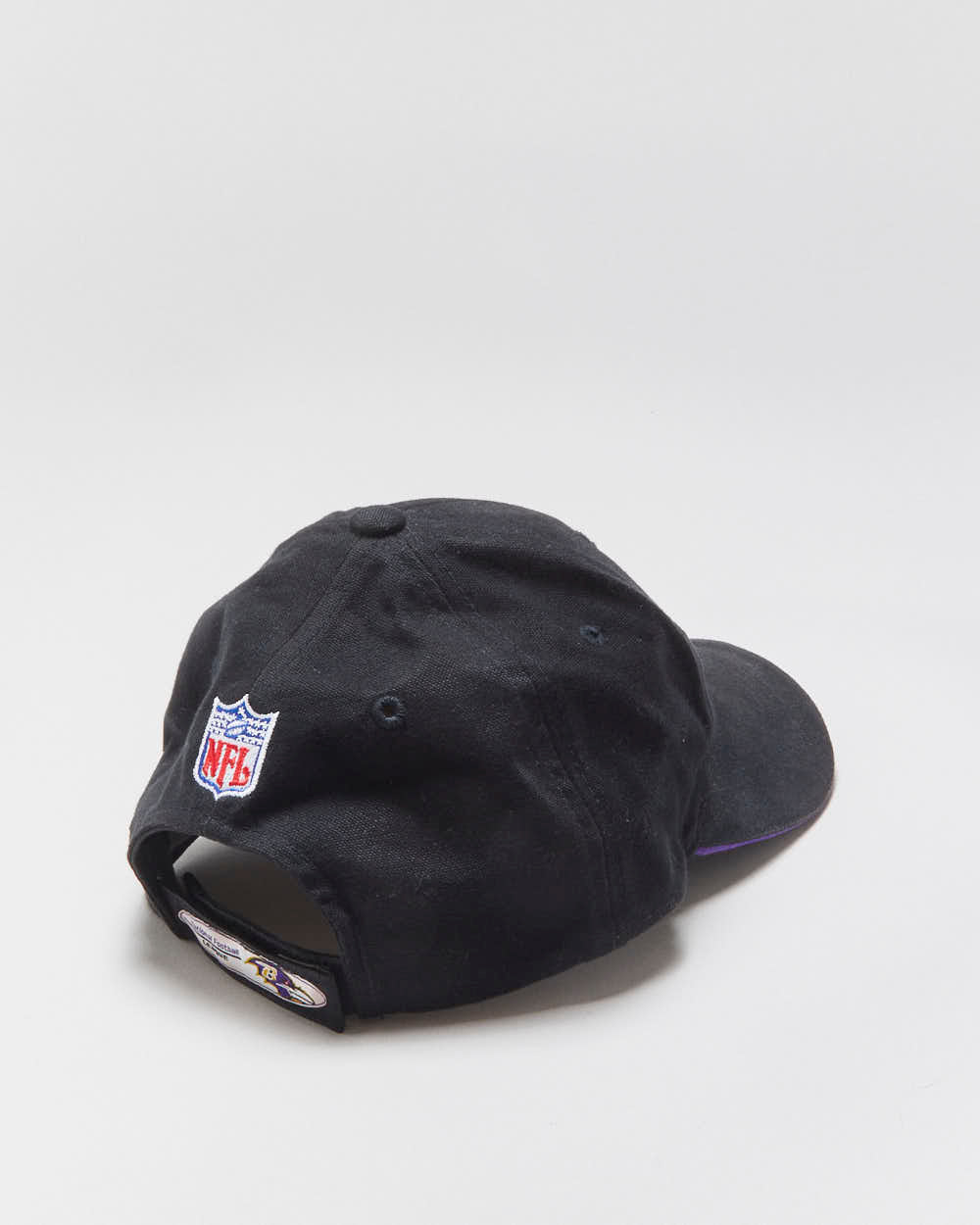 Vintage Y2K 00s Reebok Baltimore Ravens Embroidered Canvas NFL Pro Line Velcro Baseball Cap - OS