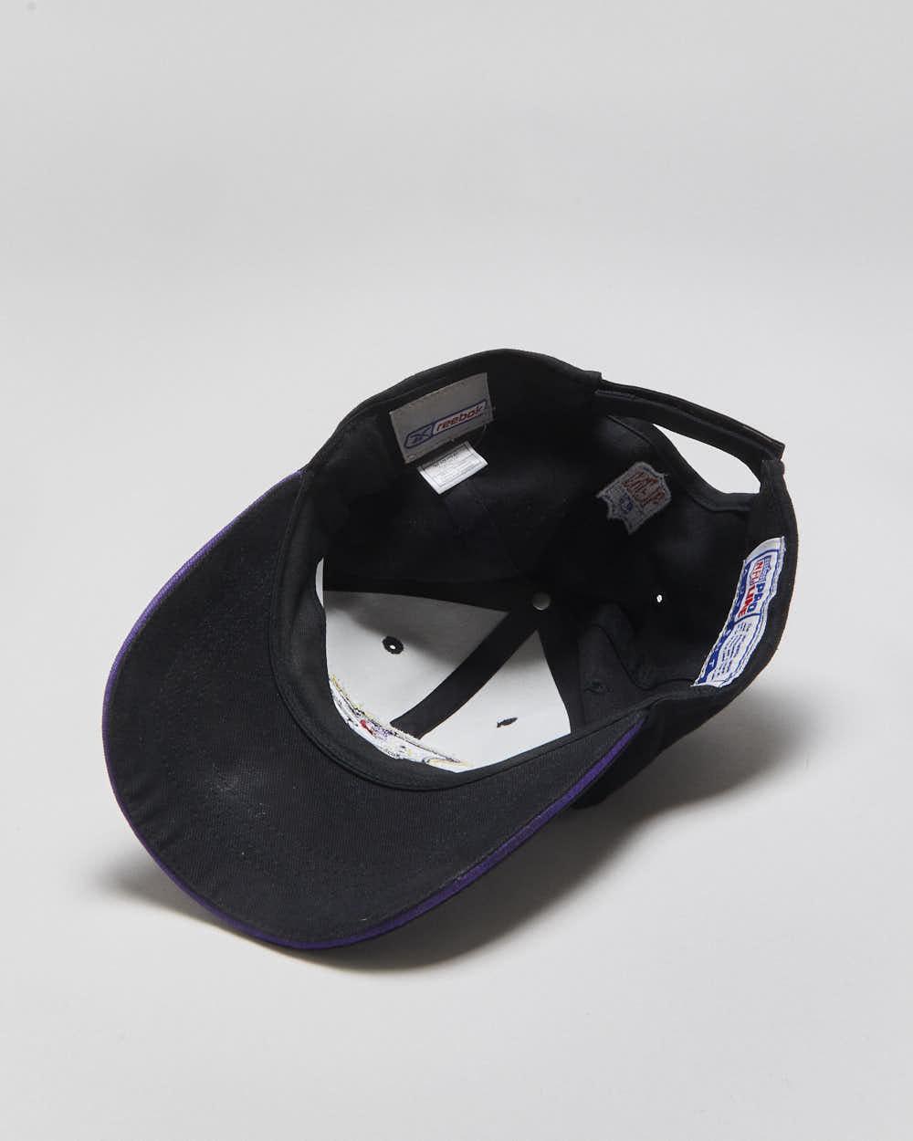 Vintage Y2K 00s Reebok Baltimore Ravens Embroidered Canvas NFL Pro Line Velcro Baseball Cap - OS