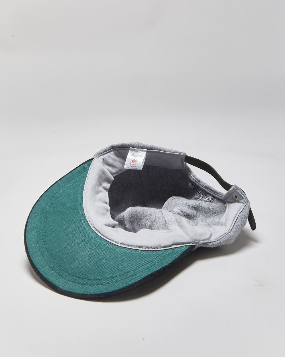 Vintage 1994 Team Canada Atlanta Olympics Lillehammer Embroidered Wool Blend Leather Strap Flat Brim Baseball Cap - OS