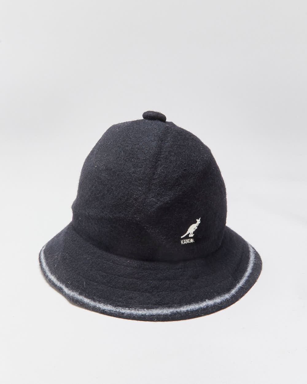 Vintage Y2K 00s Kangol 'Stripe Casual' Wool Blend Embroidered Bermuda Hat - M