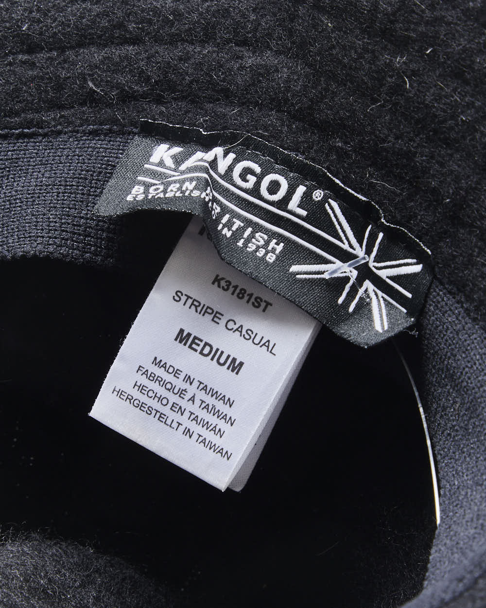 Vintage Y2K 00s Kangol 'Stripe Casual' Wool Blend Embroidered Bermuda Hat - M