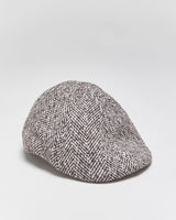 Vintage Paul Leinburd Crown Cap Herringbone Wool Made In Canada Flat Cap - M