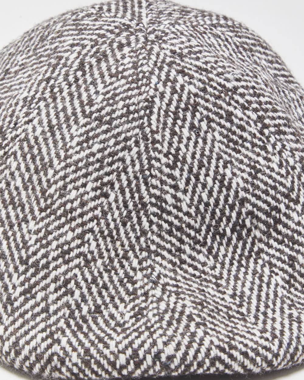Vintage Paul Leinburd Crown Cap Herringbone Wool Made In Canada Flat Cap - M