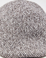 Vintage Paul Leinburd Crown Cap Herringbone Wool Made In Canada Flat Cap - M
