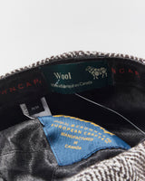 Vintage Paul Leinburd Crown Cap Herringbone Wool Made In Canada Flat Cap - M