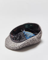 Vintage Paul Leinburd Crown Cap Herringbone Wool Made In Canada Flat Cap - M