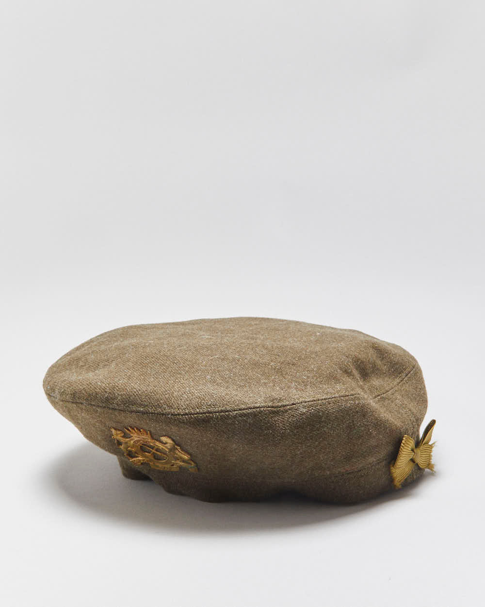 Vintage 1967 Buffalo Hat Khaki Wool Canadian Military Army Beret - 6 7/8