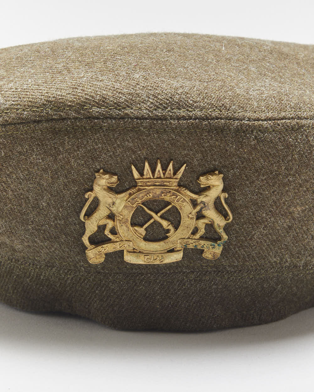Vintage 1967 Buffalo Hat Khaki Wool Canadian Military Army Beret - 6 7/8