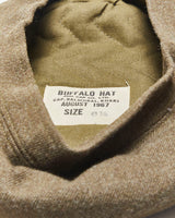 Vintage 1967 Buffalo Hat Khaki Wool Canadian Military Army Beret - 6 7/8