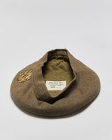 Vintage 1967 Buffalo Hat Khaki Wool Canadian Military Army Beret - 6 7/8
