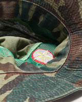 Vintage 1990s Estrella Embroidered Woodland Camo Canvas Army Bucket Hat - M/L
