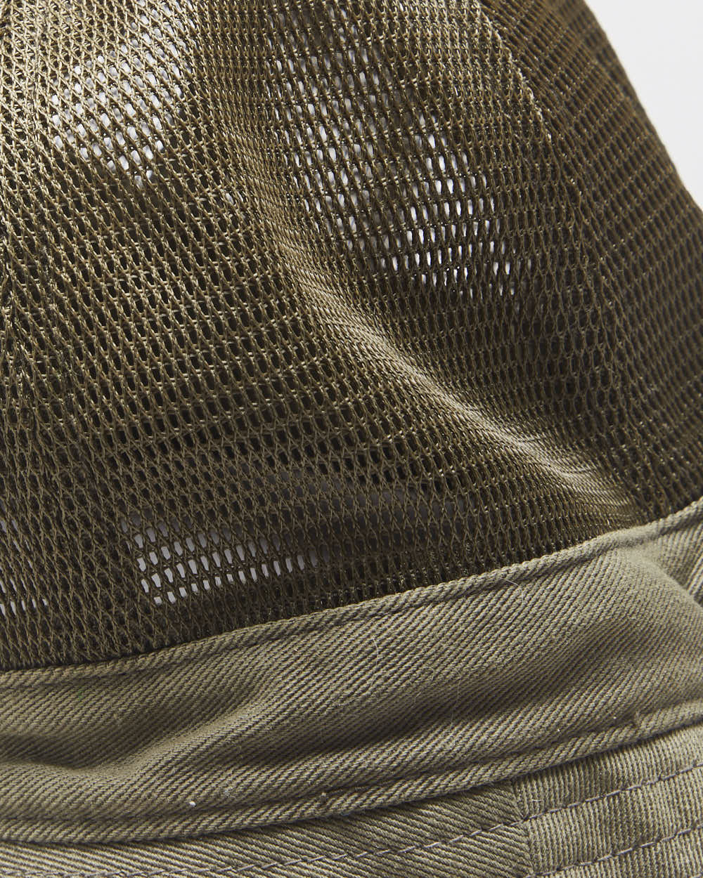 Vintage Stussy Khaki Canvas Mesh Utility Bucket Hat - L/XL