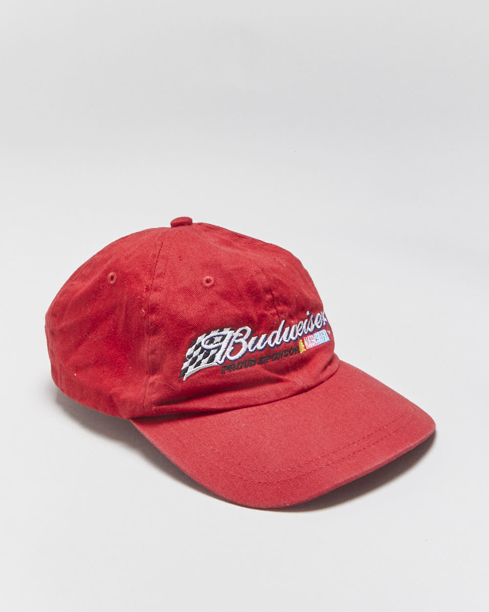 Vintage Y2K 00s Budweiser Nascar Canvas Embroidered Velcro Baseball Cap - OS