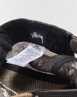 Vintage Stussy Brown Low-Pro Leather Cutout Contrast Stitch Trucker Hat - OS