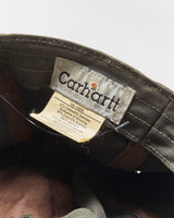 Vintage '06 Y2K Carhartt Khaki Distressed Duck Canvas Flex Fit Baseball Cap - L/XL