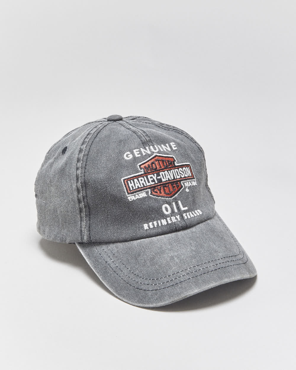 Vintage Harley Davidson Cancun Mexico Canvas Flex Fit Denim Baseball Cap - L/XL