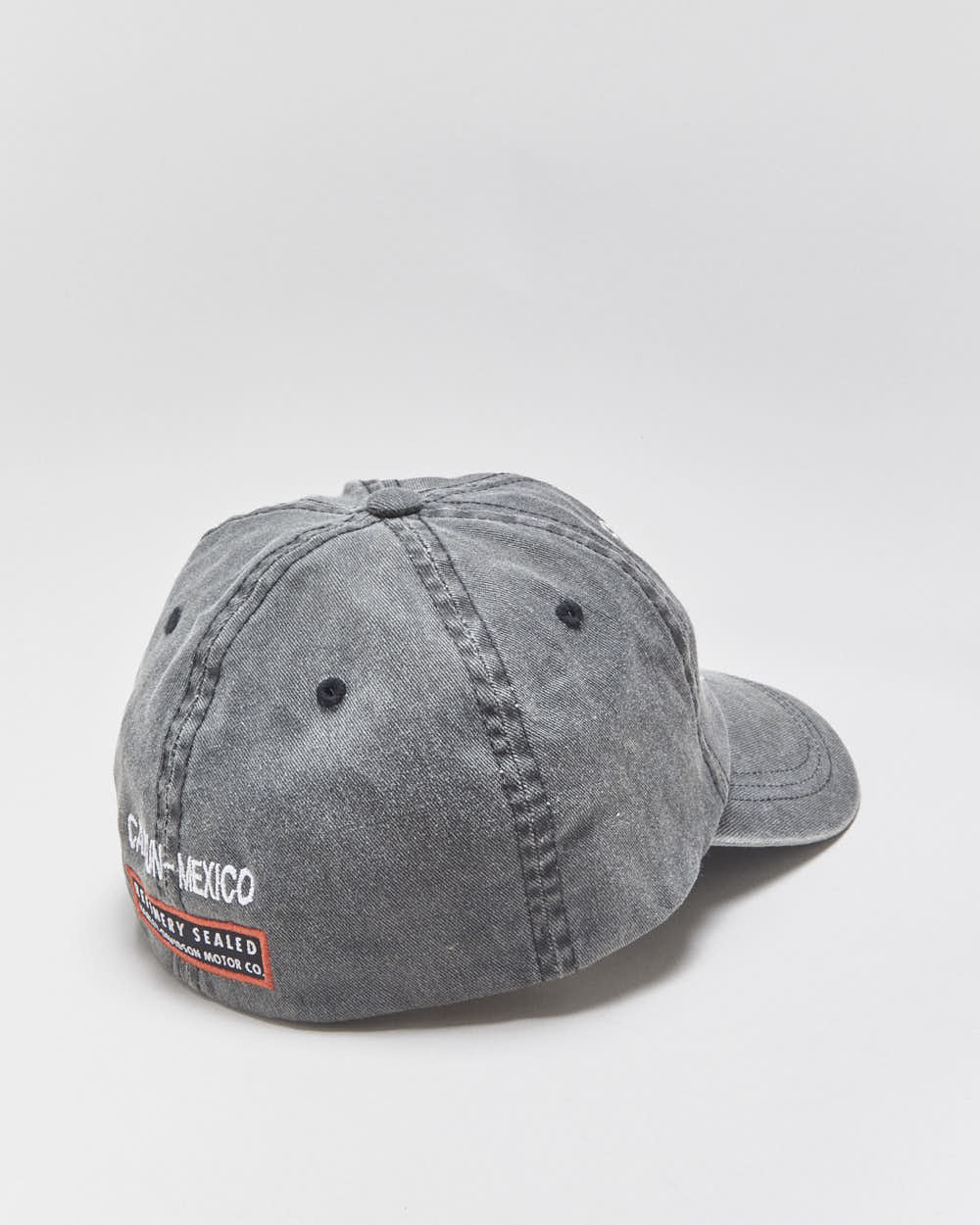 Vintage Harley Davidson Cancun Mexico Canvas Flex Fit Denim Baseball Cap - L/XL