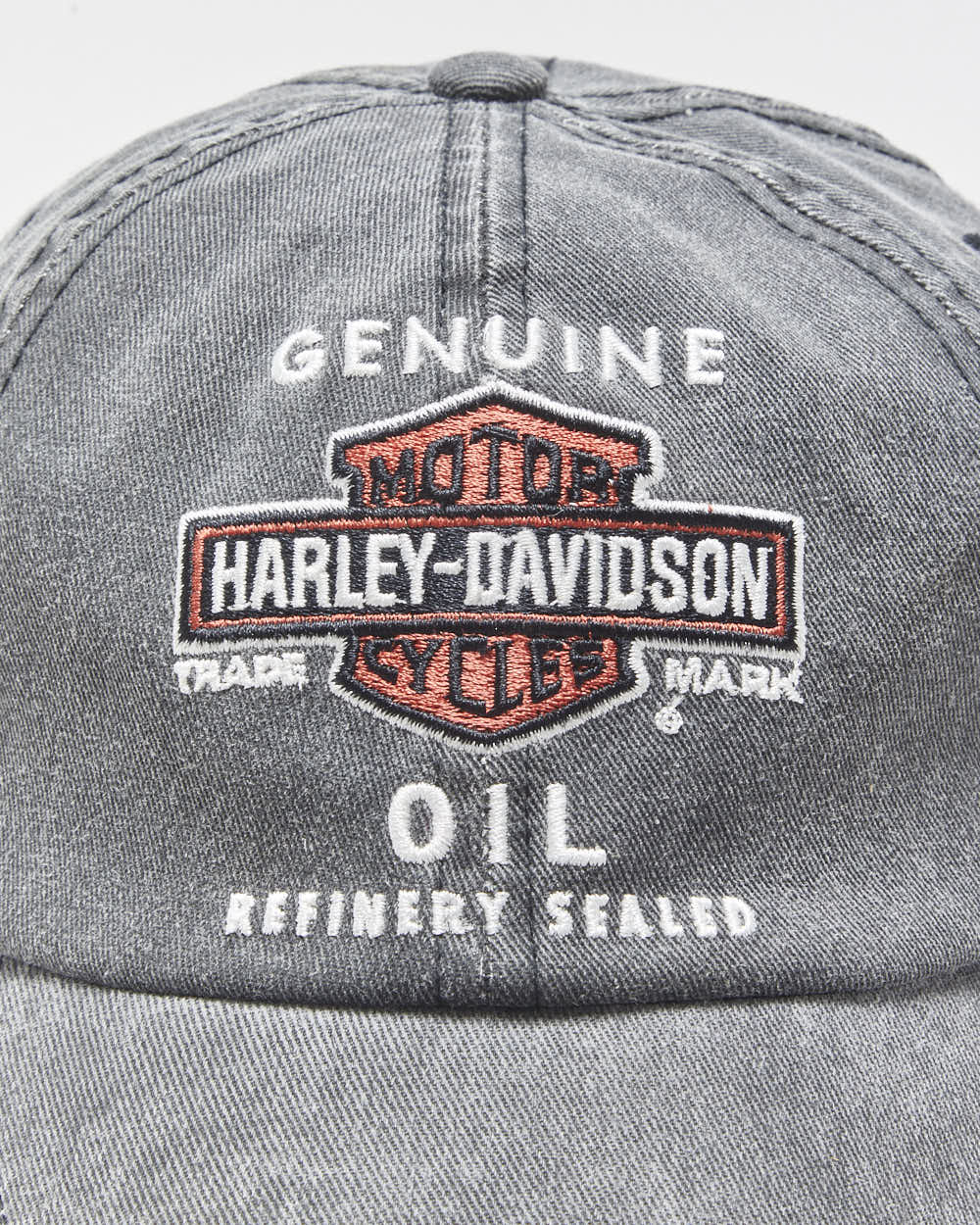 Vintage Harley Davidson Cancun Mexico Canvas Flex Fit Denim Baseball Cap - L/XL