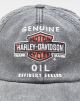 Vintage Harley Davidson Cancun Mexico Canvas Flex Fit Denim Baseball Cap - L/XL