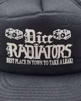 Vintage 1990s Dice Radiators Alberta Felt Logo Flat Brim Trucker Hat - OS