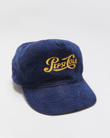 Vintage 1980s Pepsi-Cola Navy Embroidered Rope Peak Snapback Trucker Hat - OS