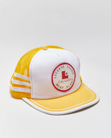 Vintage 1980s Lucerne Foods Calgary Striped Patch Flat Brim Trucker Hat - OS