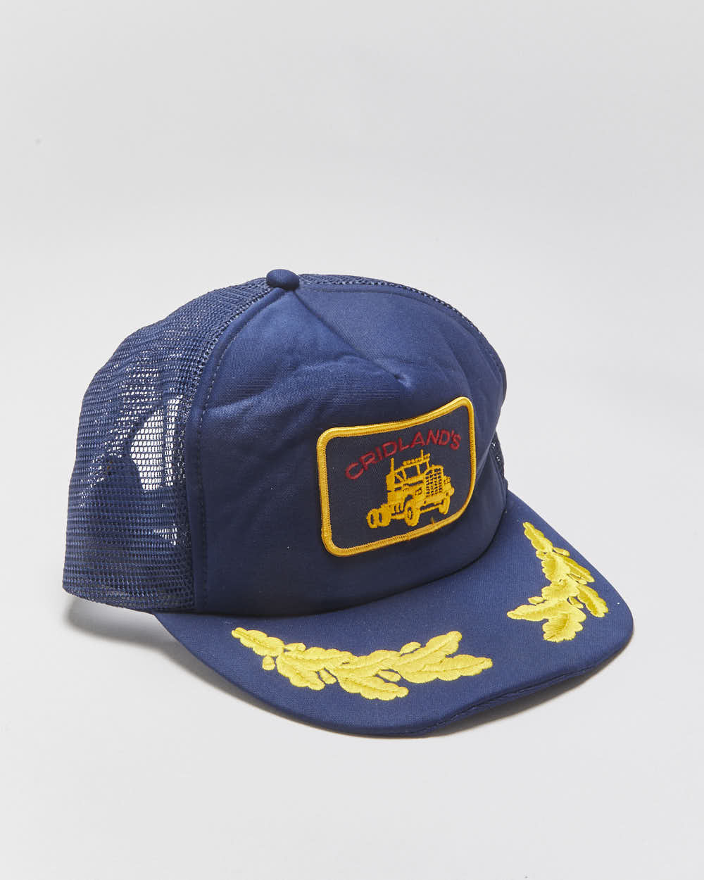 Vintage 1980s Cridlands Patch Golf Leaf Embroidered Wilson Trucker Hat - M/L