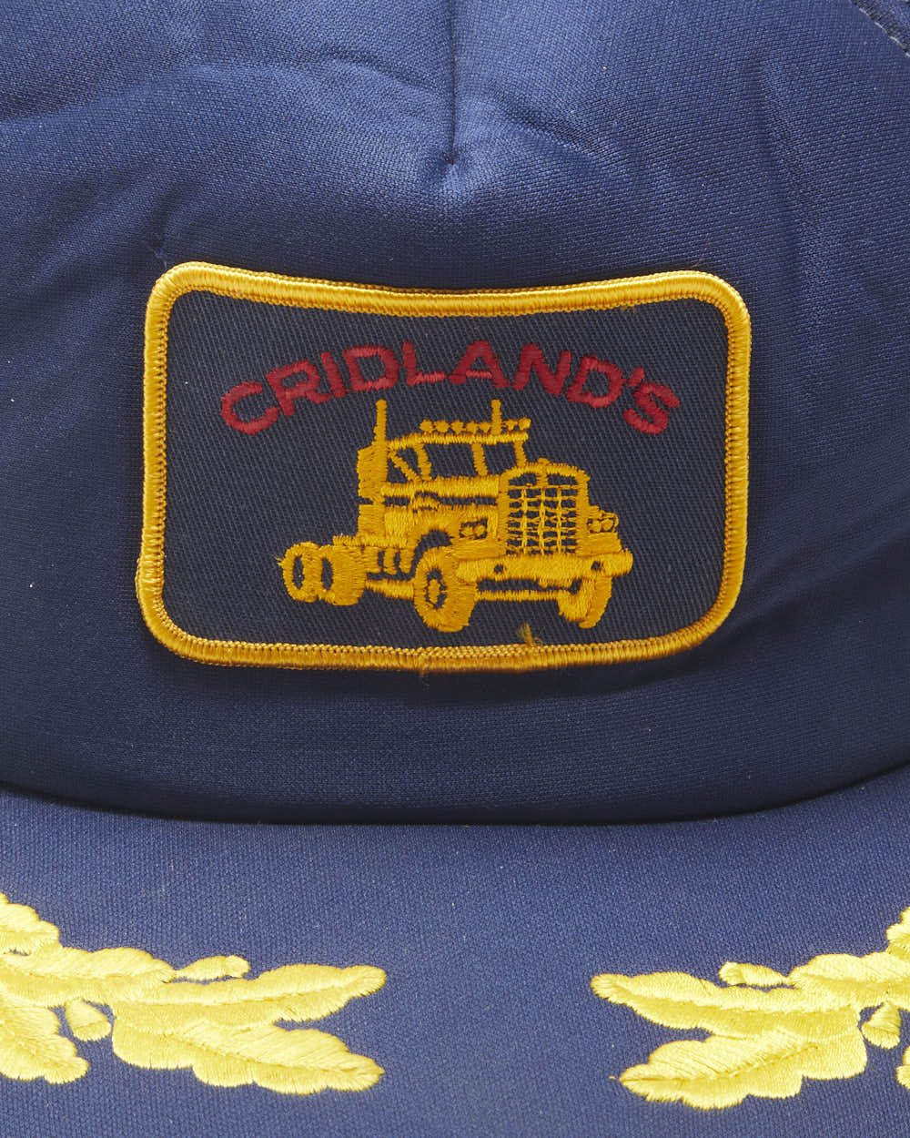 Vintage 1980s Cridlands Patch Golf Leaf Embroidered Wilson Trucker Hat - M/L