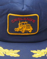 Vintage 1980s Cridlands Patch Golf Leaf Embroidered Wilson Trucker Hat - M/L
