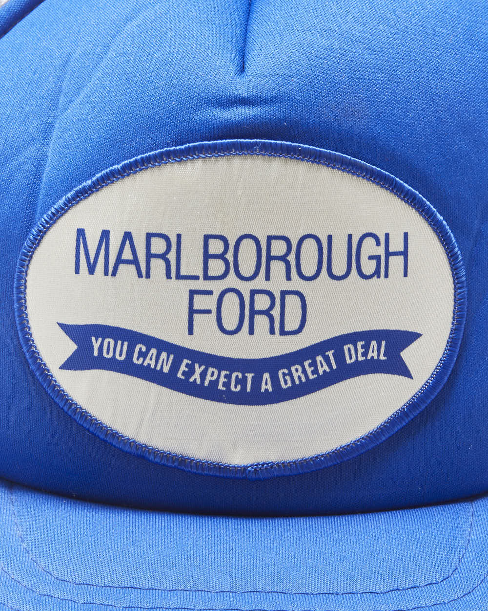 DS Vintage 1980s Marlborough Ford Dealership Alberta Patch Flat Brim Trucker Hat - OS