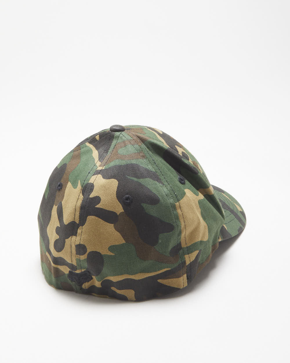 Vintage Fox Racing Woodland Camo Embroidered FlexFit Canvas Baseball Cap - L/XL