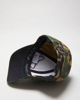 Vintage Fox Racing Woodland Camo Embroidered FlexFit Canvas Baseball Cap - L/XL