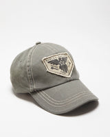 DS Vintage Harley Davidson Khaki Contrast Stitch Canvas Patch Aviator Baseball Cap - OS