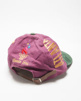 DS Vintage 1996 Atlanta Olympics Suede Paisley Flat Brim Leather Strap Baseball Cap - OS