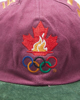 DS Vintage 1996 Atlanta Olympics Suede Paisley Flat Brim Leather Strap Baseball Cap - OS