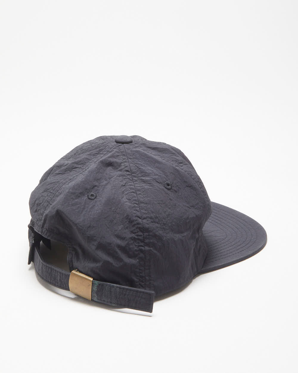 Vintage Stussy Smooth Shell Stock Logo Flat Brim Baseball Cap - OS