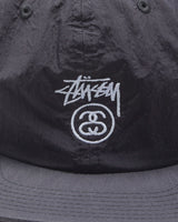 Vintage Stussy Smooth Shell Stock Logo Flat Brim Baseball Cap - OS