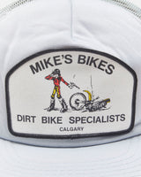 Vintage 1980s Mike's Bike's Calgary Patch Flat Brim Trucker Hat - OS