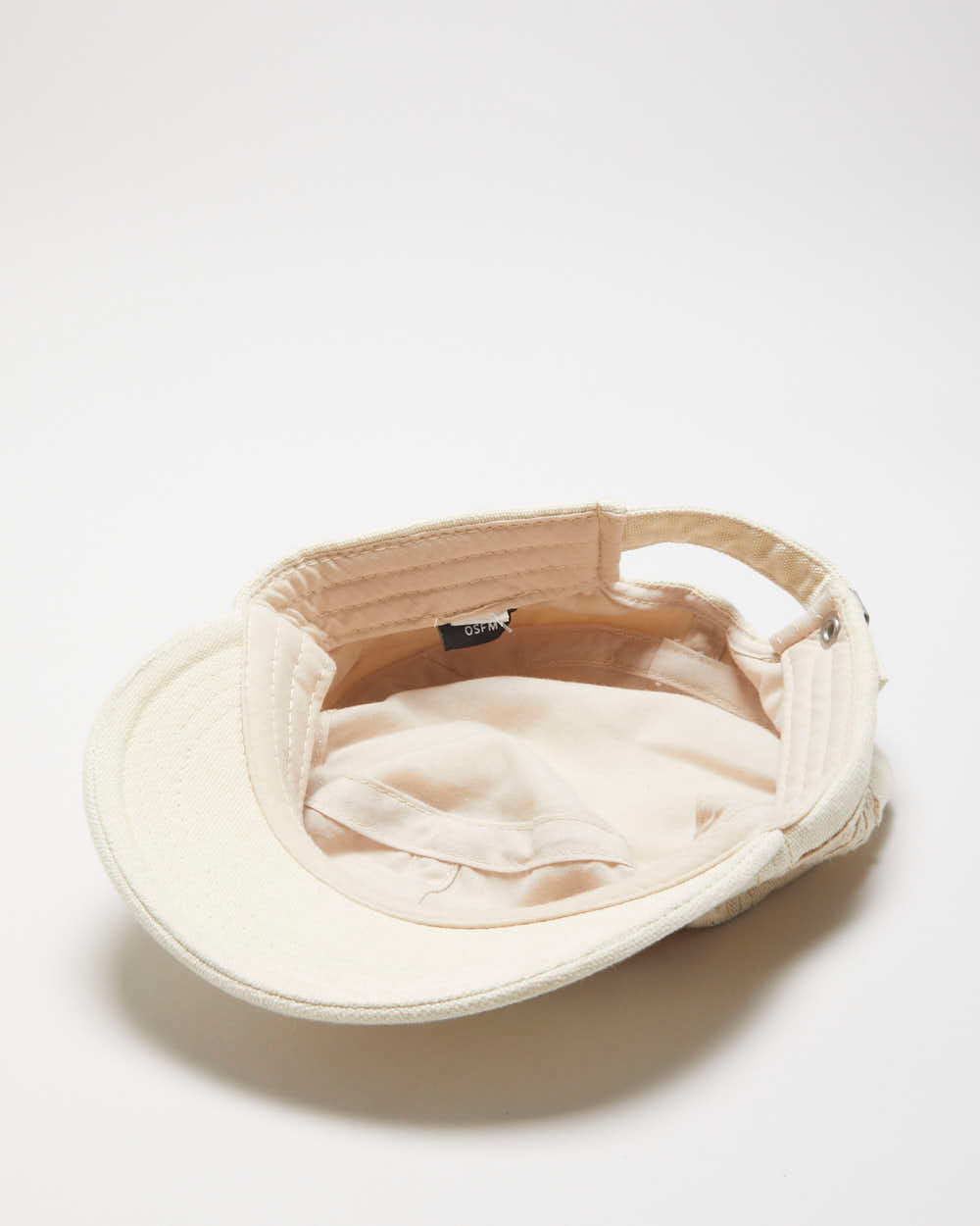 Vintage Y2K 00s Roxy Cream Lace Canvas Army Cap - OS