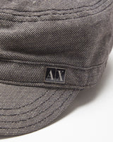 Vintage Y2K 00s Armani Exchange Tweed Canvas Army Cap - M/L