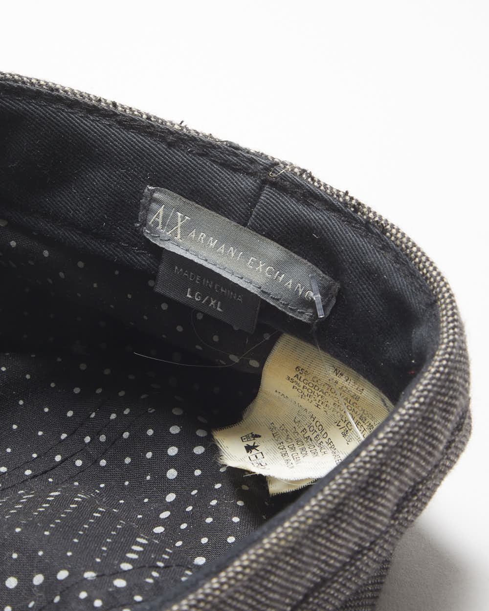 Vintage Y2K 00s Armani Exchange Tweed Canvas Army Cap - M/L